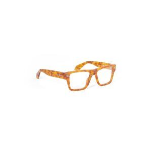 NWT Off White Oerj075F24Pla0016D00 Style 75 Light Havana Eyeglasses